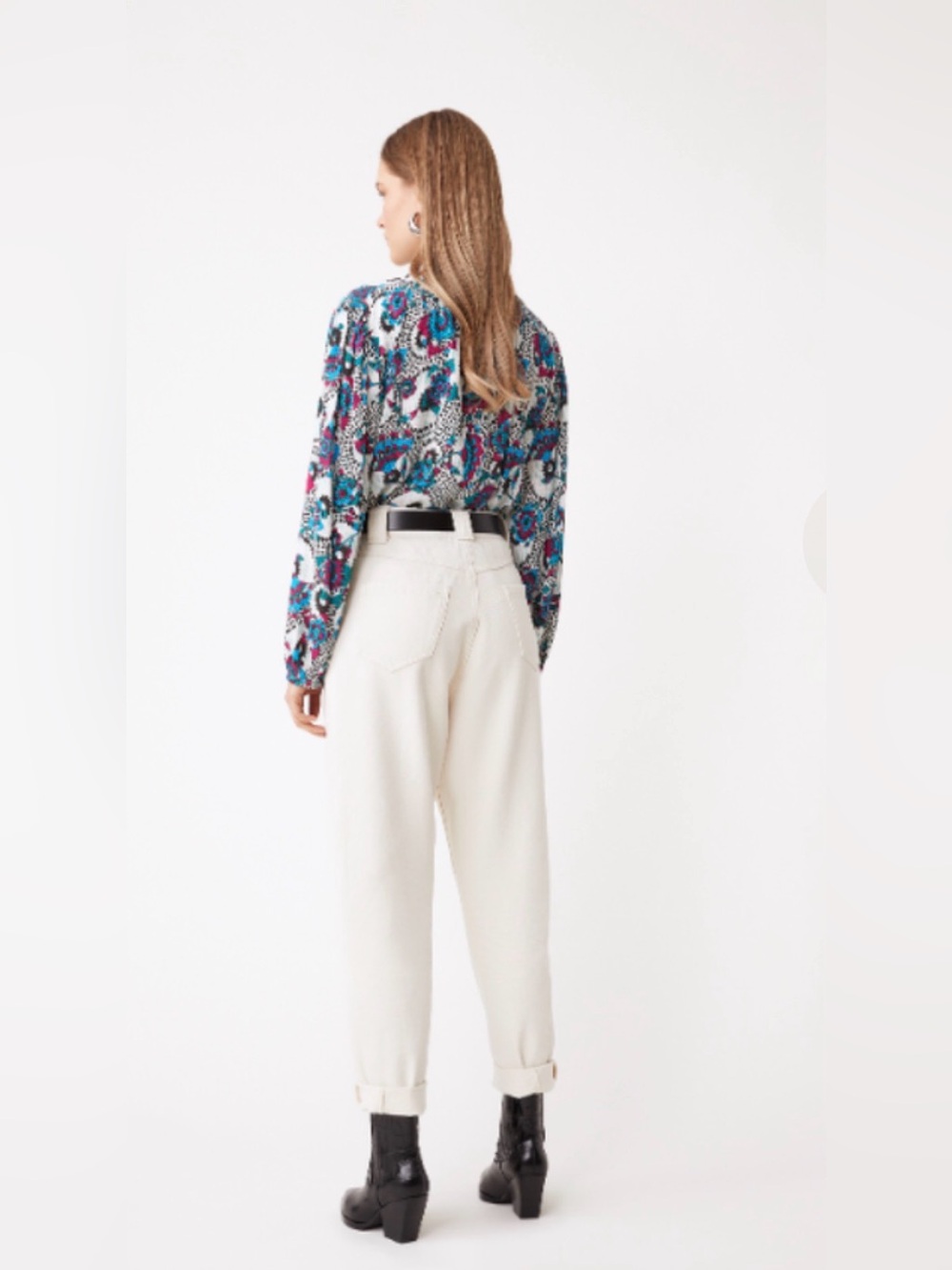 Suncoo Paris Lamour Floral Print Blouse Large T3 Abstract Boho - Picture 2 of 14
